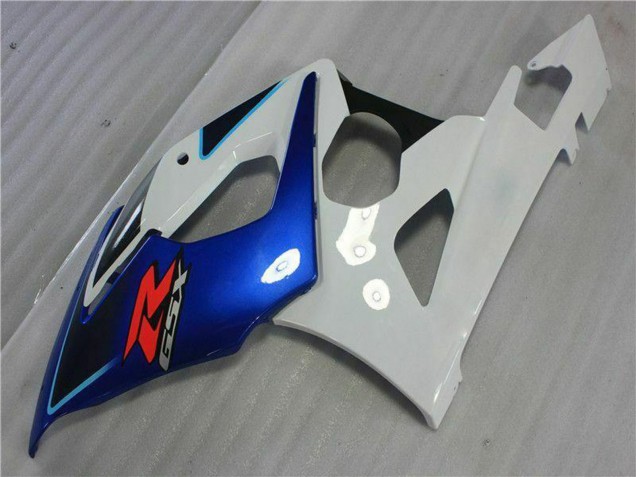 Kits Carenado Moto Suzuki GSXR 1000 2005-2006 - Blanco Azul Negro Brillante