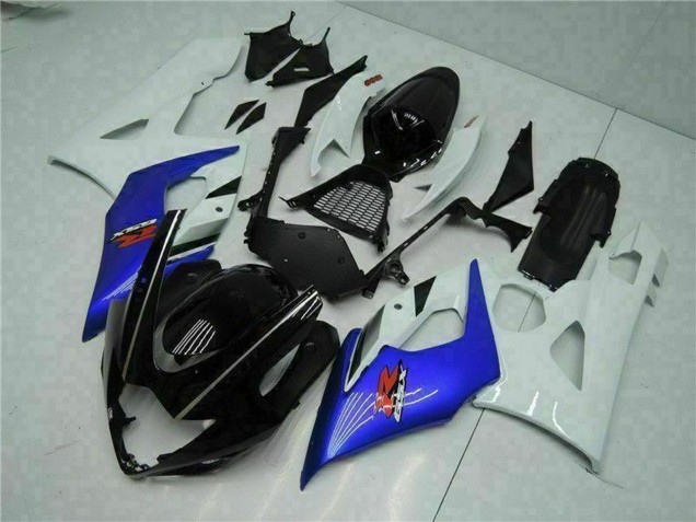 Carenado Moto Suzuki GSXR 1000 2005-2006 - Blanco Azul Negro Brillante