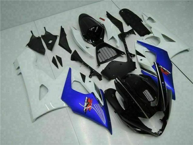 Carenado Moto Suzuki GSXR 1000 2005-2006 - Blanco Azul Negro Brillante