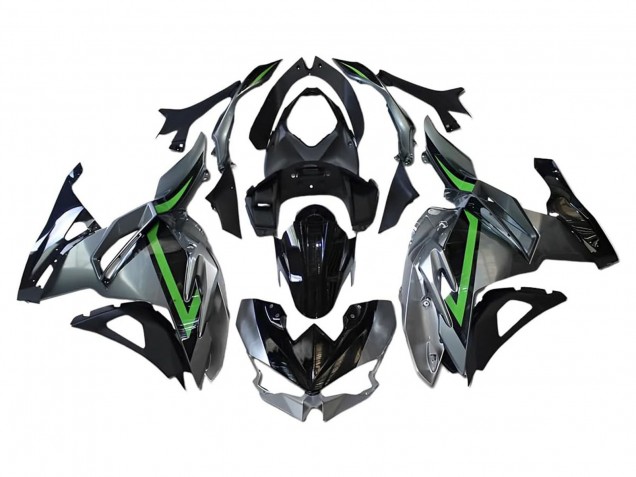 Carenados Moto Kawasaki Ninja 500 EX500R 2024-2025 - Gris Verde Negro