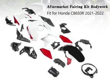 Carenados Moto Honda CB650R 2019-2022 - Negro Rojo Blanco