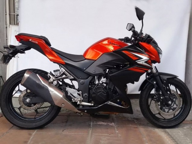 Carenados Moto Kawasaki Z250/Z300 2015-2016 - Naranja Rojo Negro Mate