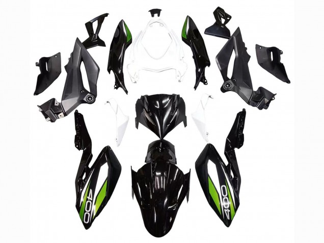 Carenados Moto Kawasaki Z400 2018-2024 - Blanco Negro Brillante Verde