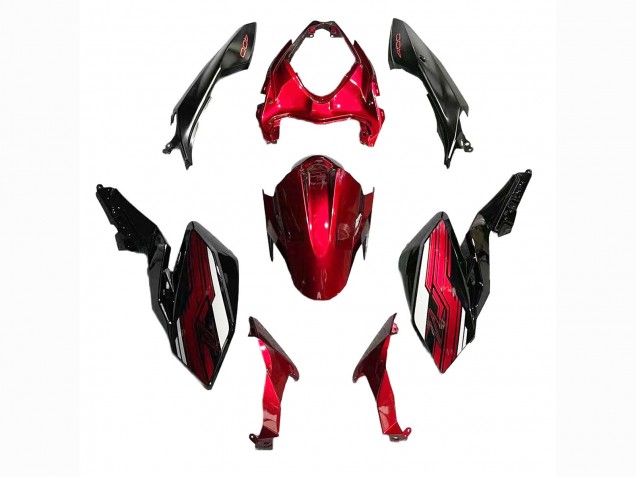 Carenados Moto Kawasaki Z400 2018-2024 - Rojo Caramelo Negro Brillante