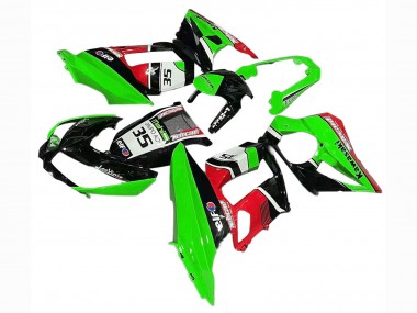 Carenados Moto Kawasaki Z1000SX 2010-2016 - Verde Rojo Negro Brillante Elf 35