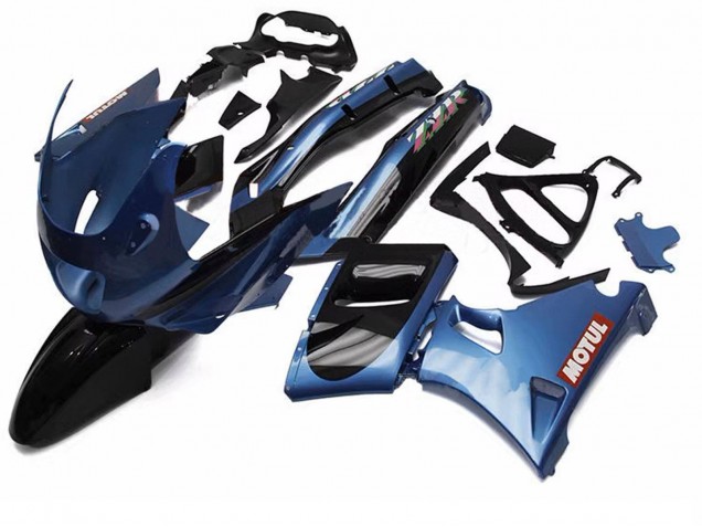 Carenados Moto Kawasaki ZZR400 1993-2007 - Azul Negro Rojo Motul