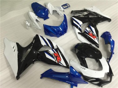 Kits Completo Carenado Moto Suzuki GSXR 1000 2009-2016 - Blanco Azul Negro