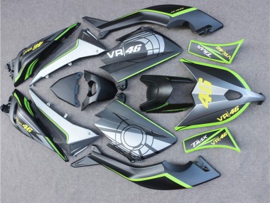 Carenados Moto Yamaha TMAX530 2012-2014 - Negro Mate Gris Verde Lima 46