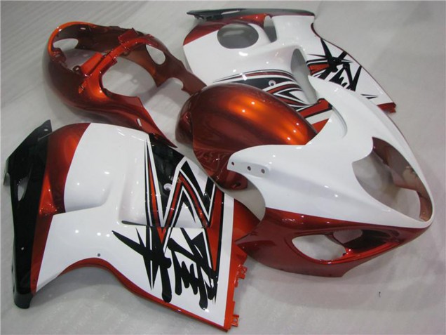 Carenados Moto Suzuki GSXR 1300 Hayabusa 1996-2007 - Blanco Naranja Negro