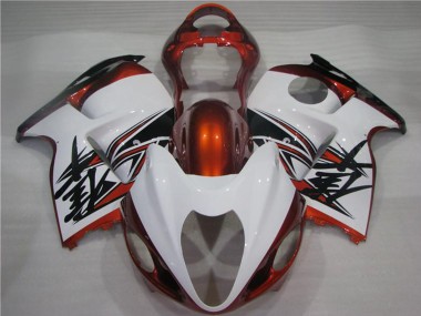 Carenados Moto Suzuki GSXR 1300 Hayabusa 1996-2007 - Blanco Naranja Negro