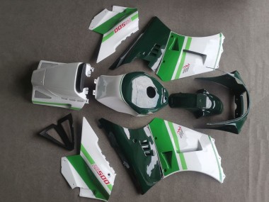 Carenados Moto Suzuki RG400 RG500 RG400/500 1984-1987 - Blanco Verde Oscuro