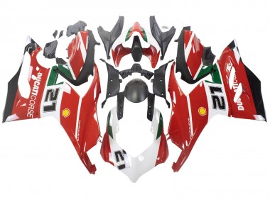 Carenados Moto Ducati Panigale V2 2020-2024 - Blanco Rojo Verde Negro Mate Corse 21