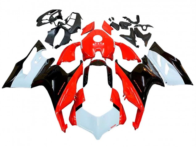 Kits Carenado Moto Ducati Panigale V2 2020-2024 - Blanco Rojo Negro Brillante