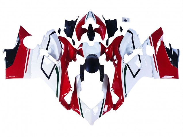 Carenados Moto Ducati Panigale V4 V4S 2018-2019 - Blanco Rojo Verde Negro Brillante
