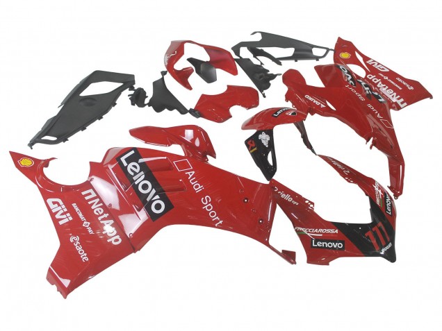 Carenado Moto Ducati Panigale V4 V4S 2020-2021 - Rojo Negro Brillante Lenovo 117