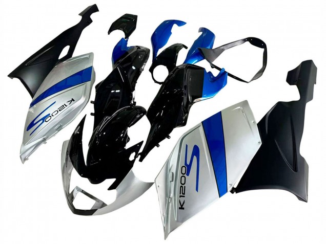Carenado Moto BMW K1200S 2005-2010 - Plata Azul Negro