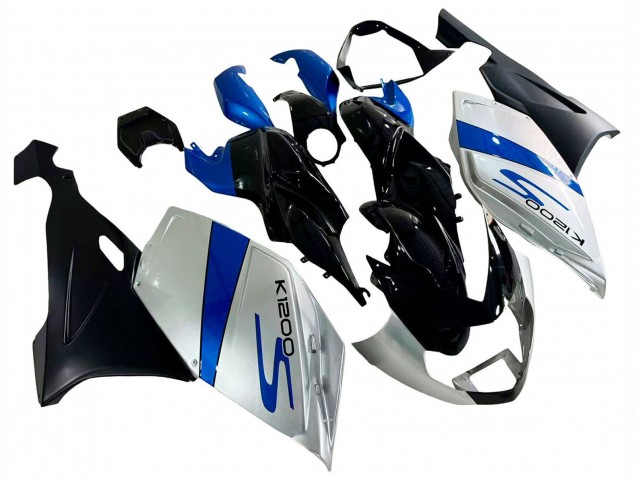 Carenado Moto BMW K1200S 2005-2010 - Plata Azul Negro