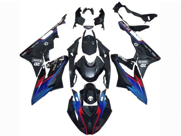 Carenados Moto BMW S1000RR 2017-2018 - Azul Rojo Negro Brillante Castrol