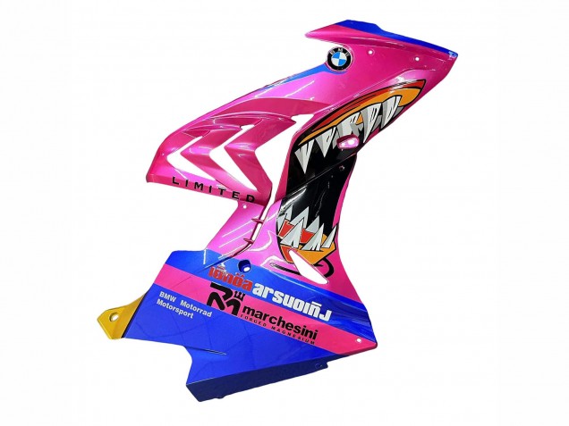 Carenados Moto BMW S1000RR 2017-2018 - Rosa Azul Amarillo Tiburón