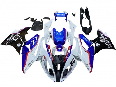 Carenado Moto BMW S1000RR 2017-2018 - Blanco Azul Rojo Negro Brillante