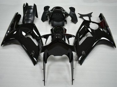 Carenado Moto Kawasaki ZX6R 2003-2004 - Negro Brillante