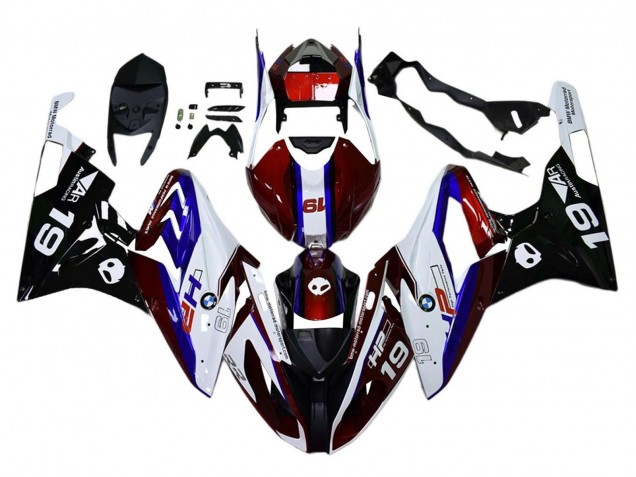 Carenado Moto BMW S1000RR 2015-2016 - Blanco Rojo Azul Negro