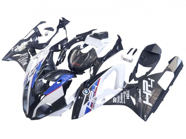 Carenados Moto BMW S1000RR 2015-2016 - Blanco Azul Negro FibraCarbono