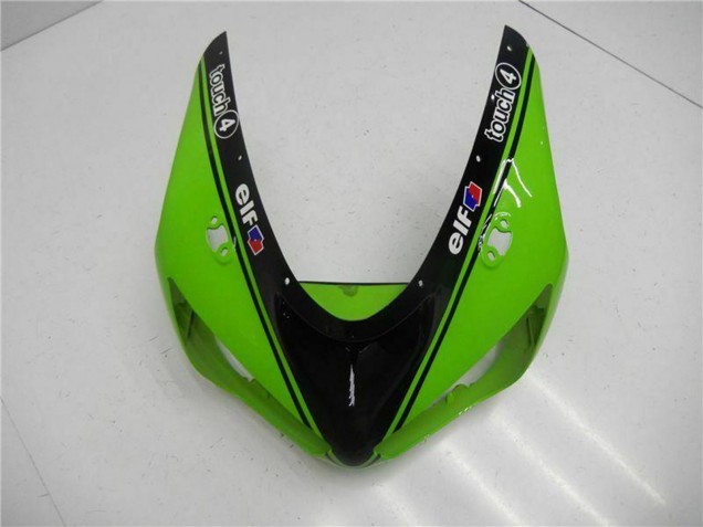 Carenados Moto Kawasaki ZX6R 2005-2006 - Verde Negro Brillante Elf
