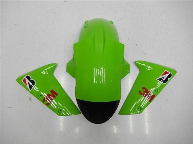 Carenados Moto Kawasaki ZX6R 2005-2006 - Verde Negro Brillante Elf