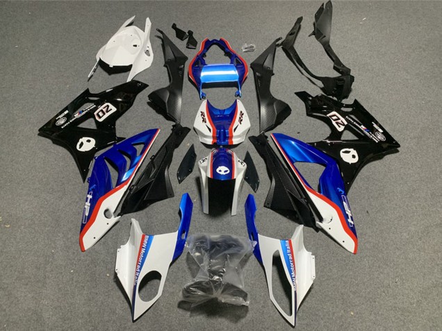 Plásticos Moto ABS BMW S1000RR 2009-2014 - Blanco Rojo Azul Negro Brillante