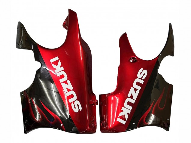 Carenados Moto Suzuki GSX600F/GSX750F 2004-2006 - Negro Brillante Rojo Llama