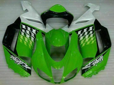 Carenados Moto Kawasaki ZX6R 2007-2008 - Verde Blanco Ninja