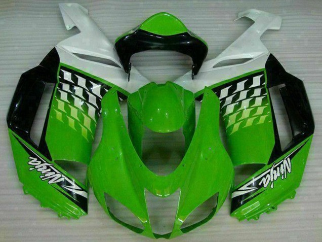 Carenados Moto Kawasaki ZX6R 2007-2008 - Verde Blanco Ninja