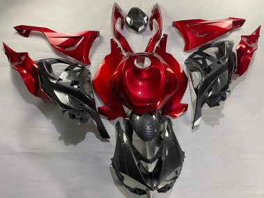 Carenados Moto Kawasaki ZX6R 2023-2025 - Rojo FibraCarbono
