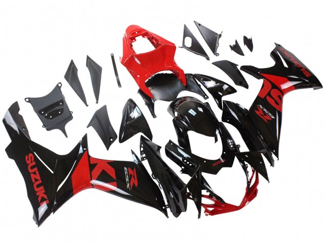 Kits Carenado Moto Suzuki GSXR 600 / GSXR 750 2011-2024 - Rojo Negro Brillante