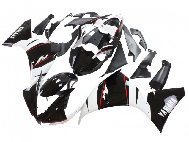 Carenado Moto Yamaha YZF 1000 R1 2012-2014 - Blanco Rojo Negro Brillante