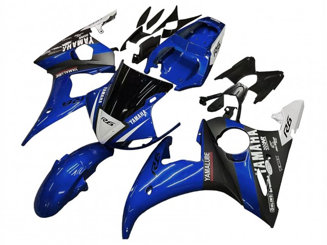 Carenados Moto Yamaha YZF R6S 2006-2009 - Azul Blanco Negro Brillante Yamalube