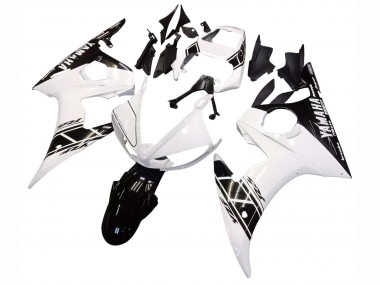 Carenados Moto Yamaha YZF R6S 2006-2009 - Blanco Negro Brillante