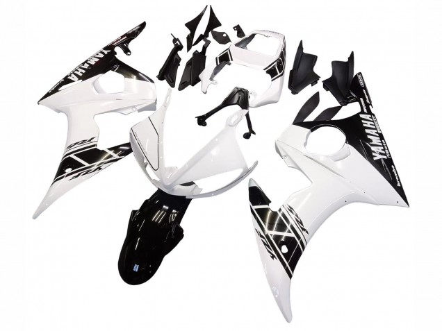 Carenados Moto Yamaha YZF R6S 2006-2009 - Blanco Negro Brillante