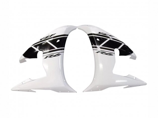 Carenados Moto Yamaha YZF R6S 2006-2009 - Blanco Negro Brillante