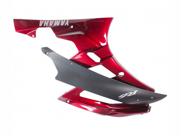 Carenado Moto Yamaha YZF 600 R6 2006-2007 - Rojo Negro Mate