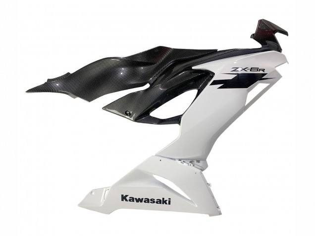 Carenados Moto Kawasaki ZX6R 2019-2022 - Blanco Negro FibraCarbono