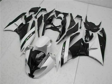 Carenados Moto Kawasaki ZX6R 2009-2012 - Negro Brillante Blanco
