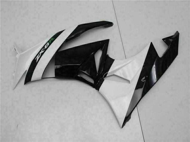 Carenados Moto Kawasaki ZX6R 2009-2012 - Negro Brillante Blanco