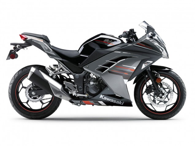 Carenados Moto Kawasaki EX300 2013-2024 - Negro Plata Rojo