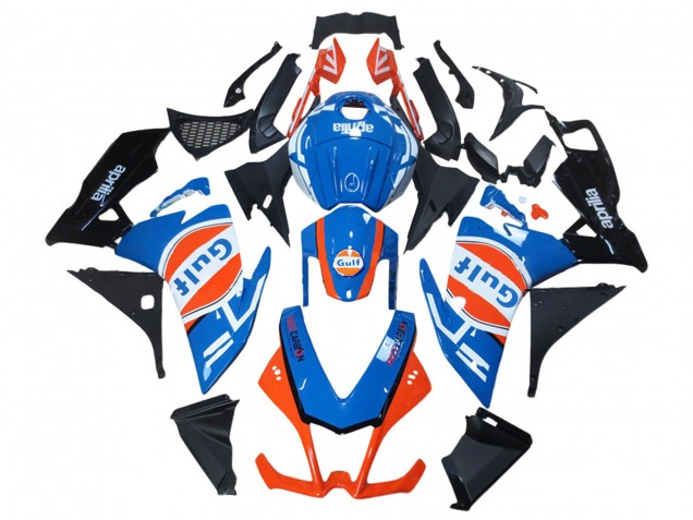 Carenados Moto Aprilia RS4 50 125 2012-2018 - Blanco Azul Naranja Negro Brillante Gulf