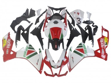 Kits Carenado Moto Aprilia RS4 50 125 2012-2018 - Blanco Rojo Verde Amarillo Alitalia