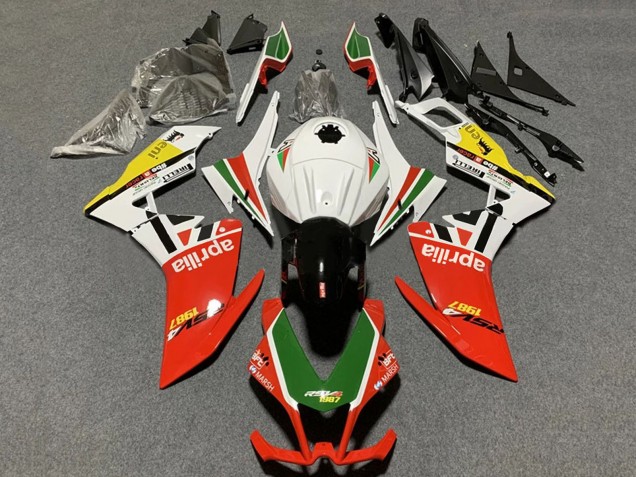 Carenados Moto Aprilia RS4 50 125 2012-2018 - Blanco Rojo Verde Amarillo
