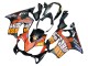 Carenados Moto Honda CBR600 F4i 2004-2007 - Negro Mate Naranja Rossi