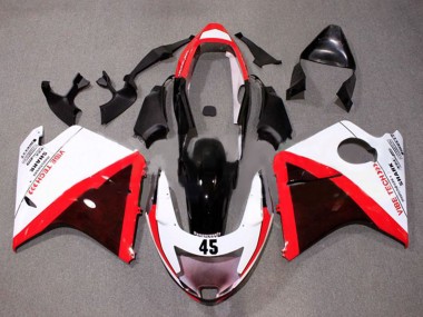 Carenados Moto Honda CBR1100XX Blackbird 1996-2007 - Blanco Rojo Negro Brillante